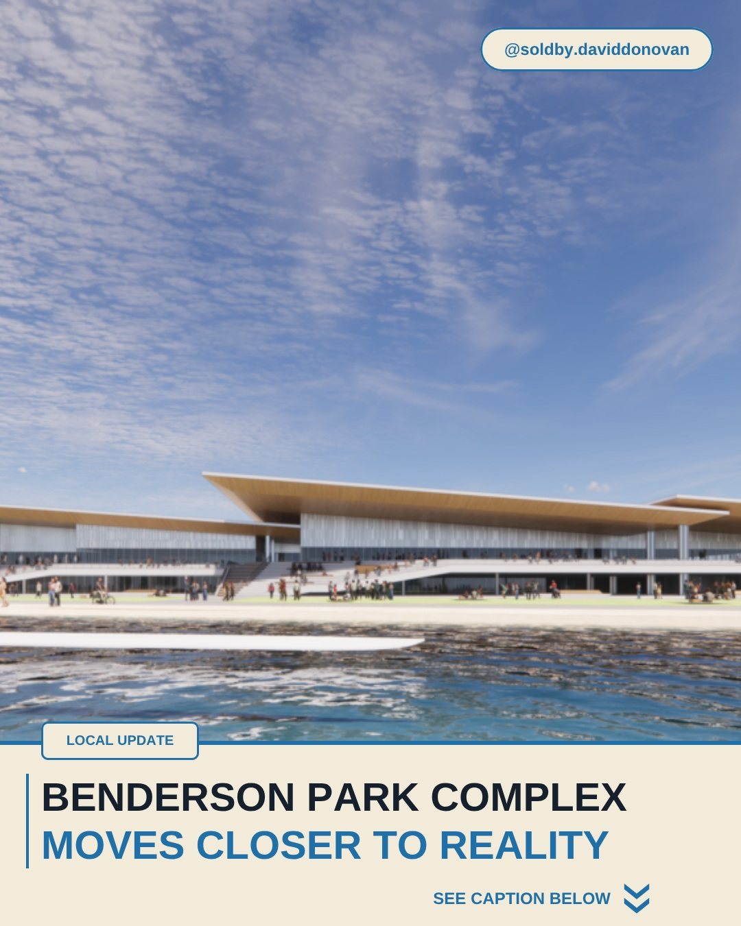 Benderson Park Complex Moves Closer to Reality — Donovan Homes local update graphic