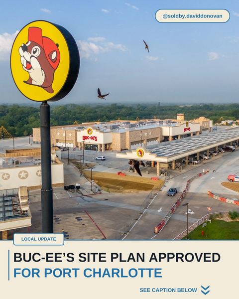 Buc-ee’s Site Plan Approved for Port Charlotte — Donovan Homes local update graphic